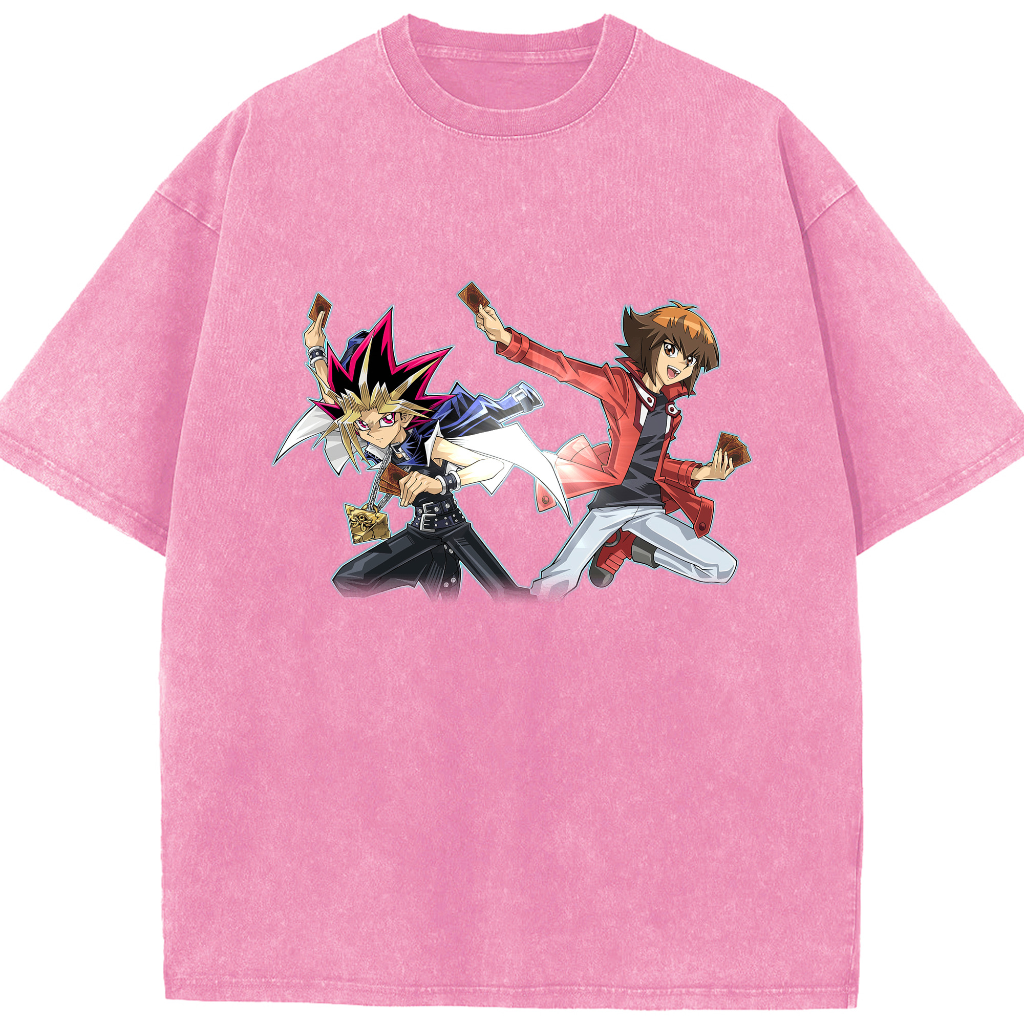 （画像用） 遊☆戯☆王 Yu-Gi-Oh! 綿100% ヴィンテージ風 半袖Tシャツ（フロントプリント）